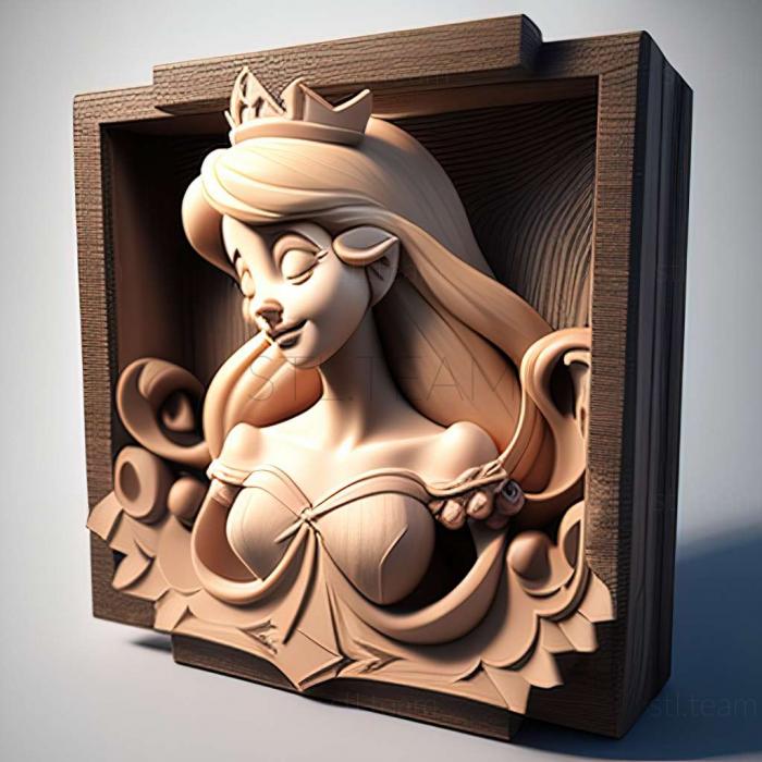3D model Princess Peach from Super Mario. (STL)